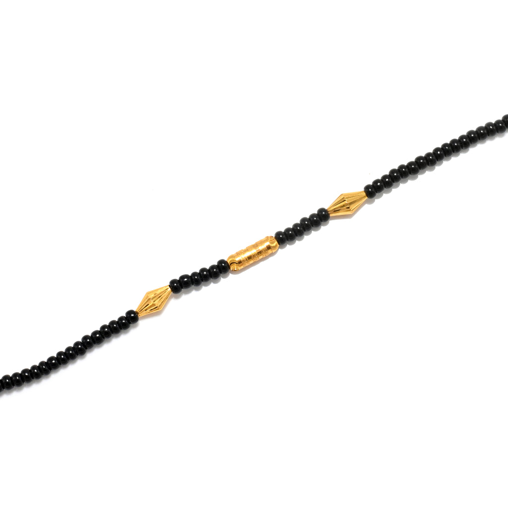 Matching 22kt Gold Black & Golden Beads Bracelet Set