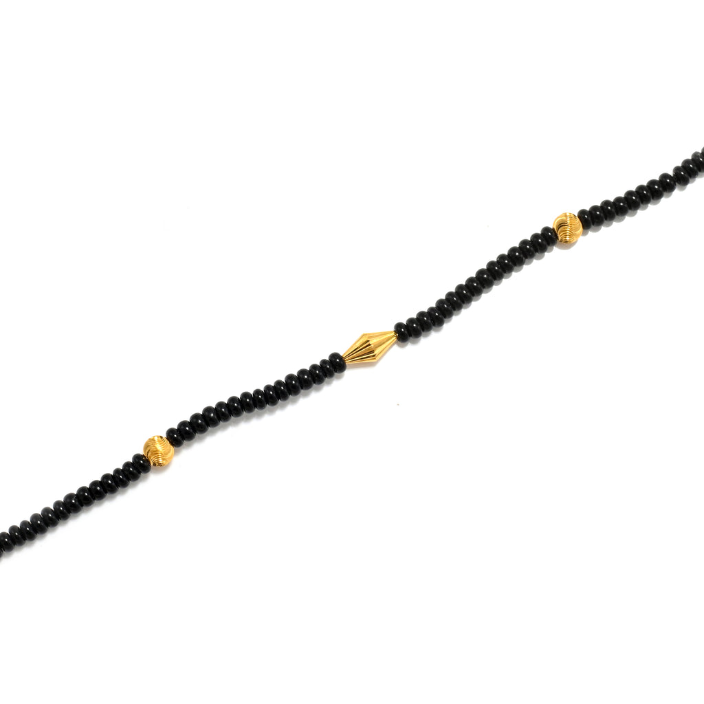 Pair of 22kt Gold Black and Golden Beads Bracelets – Perfect Gift for Couples
