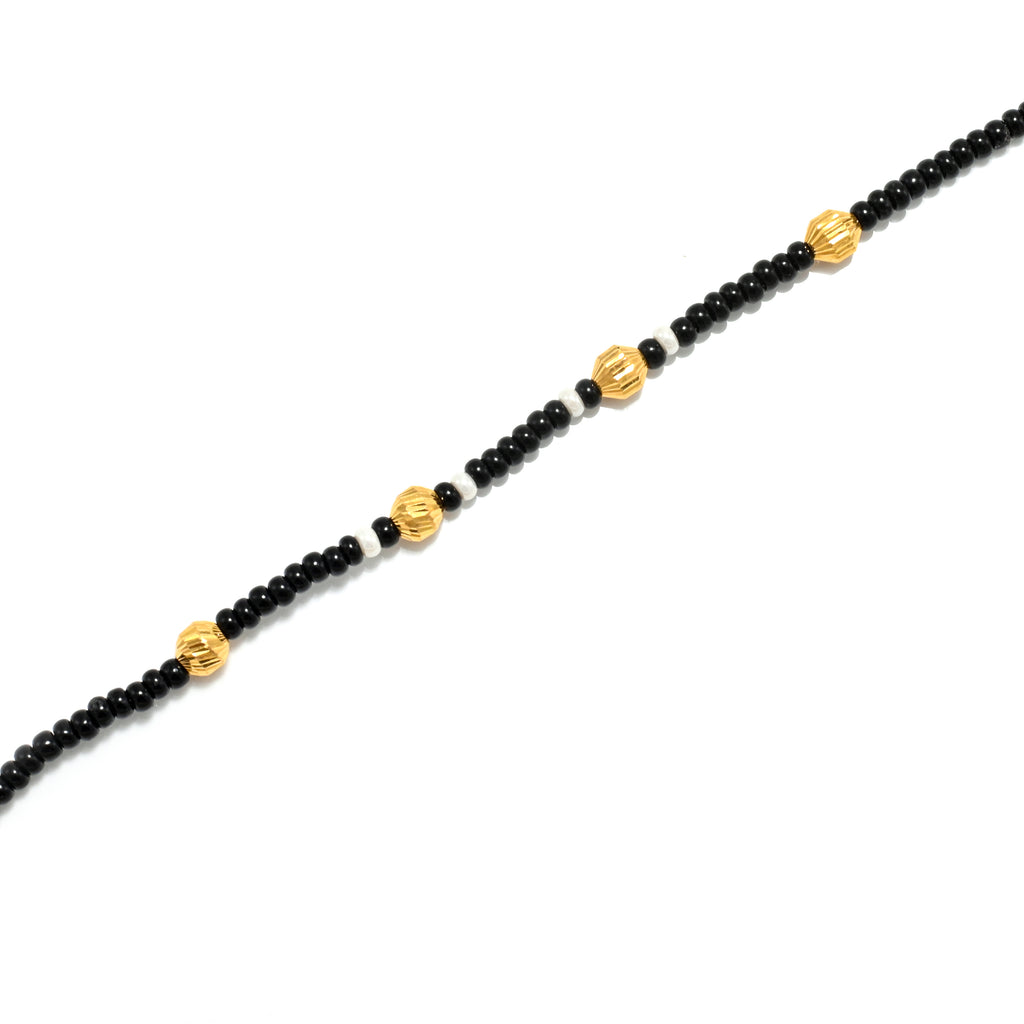 Matching Black & Golden Beads Gold Bracelets Gift for Her/Him