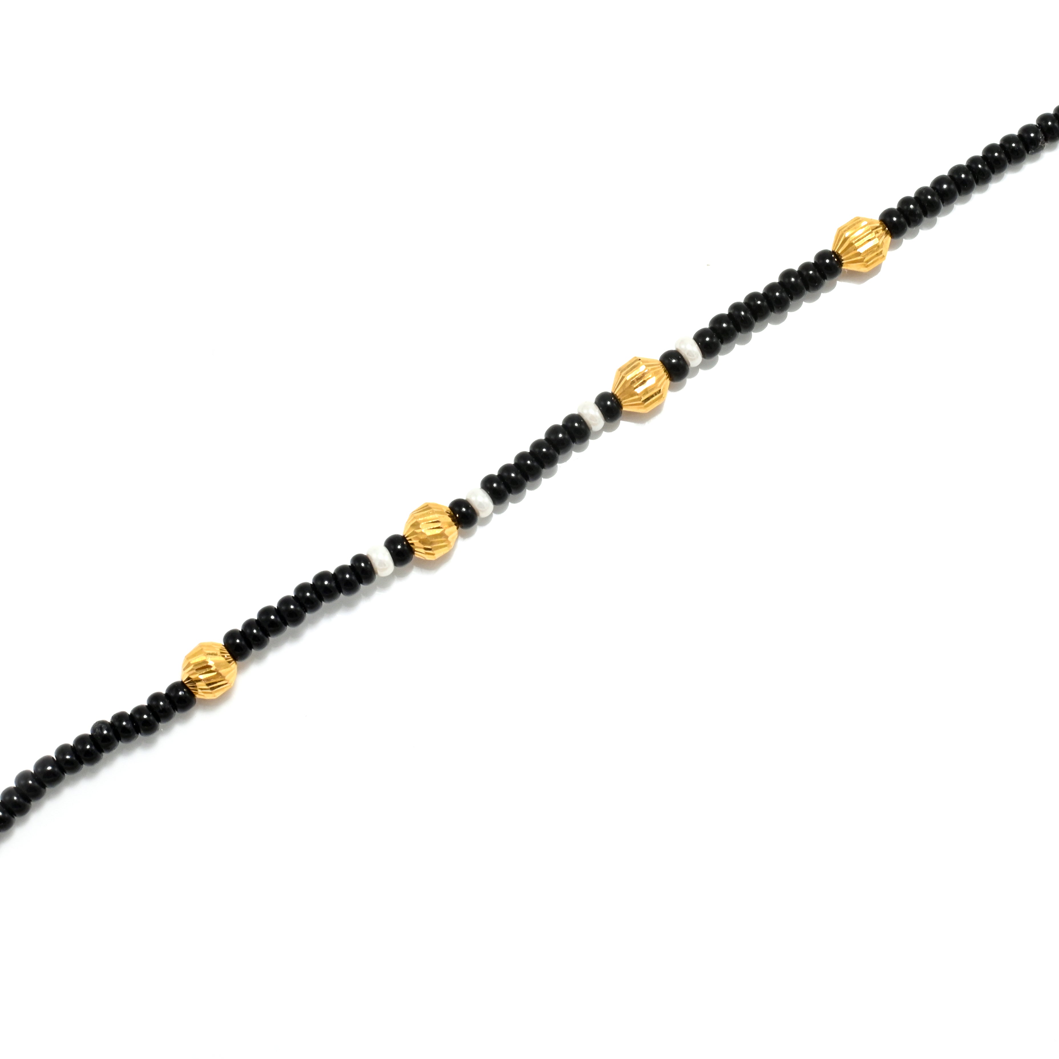 Matching Black & Golden Beads Gold Bracelets Gift for Her/Him