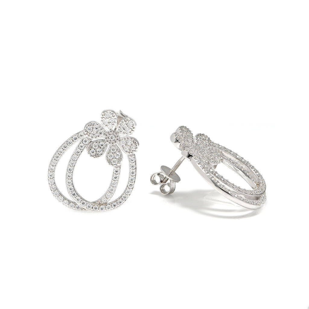 Lightweight Moissanite Stud Earrings – Dainty Round Sterling Silver Look Gift for Her