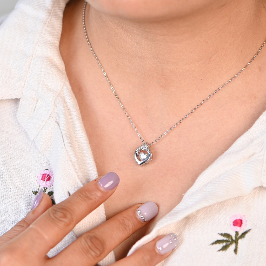 Heart Cubic Zirconia Pendant – 925 Sterling Silver Fine Jewellery