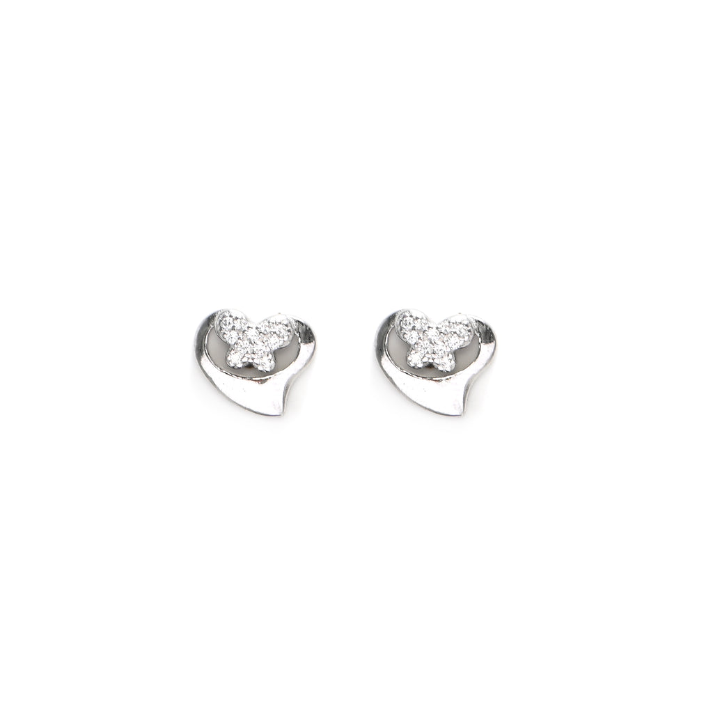 Elegant 925 Sterling Silver Round CZ Earrings – Brilliant Cut, Diamond Look, Rhodium Coated