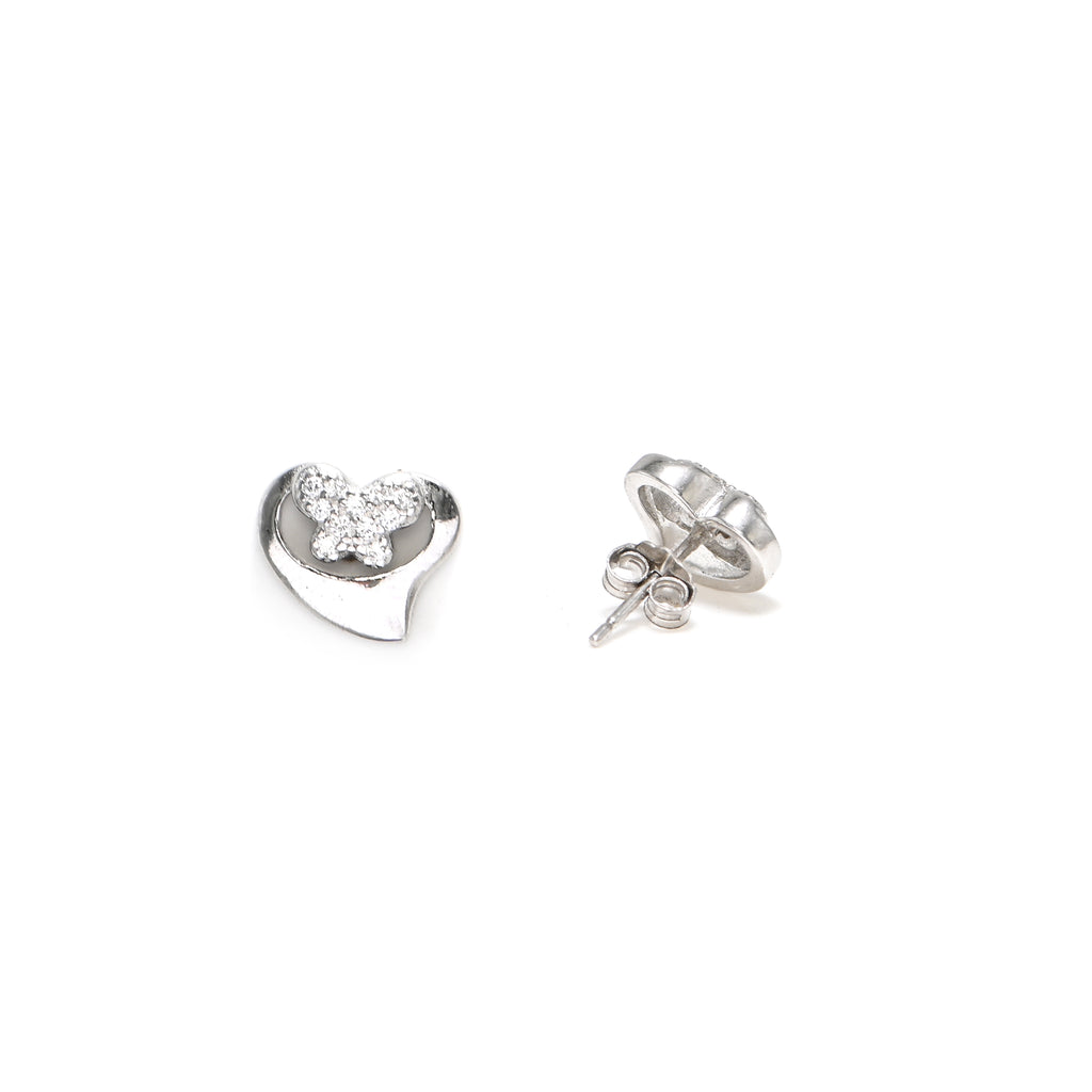 Elegant 925 Sterling Silver Round CZ Earrings – Brilliant Cut, Diamond Look, Rhodium Coated