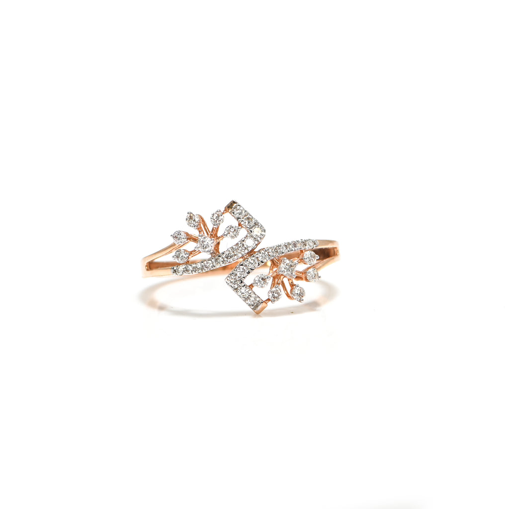 14KT Rose Gold Round Cut Diamond Solitaire Ring – Minimalist Engagement or Promise Gift