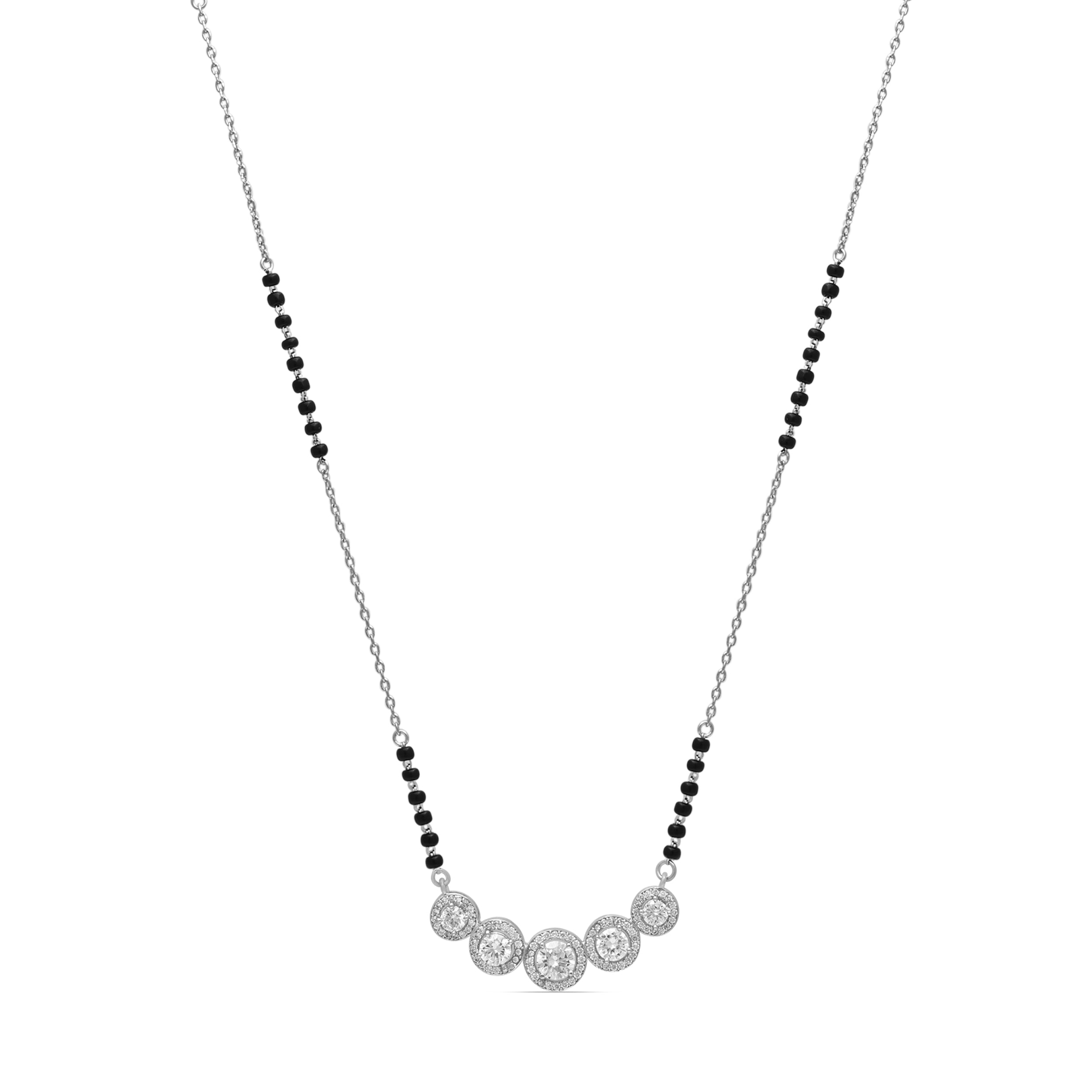 Indian 925 Sterling Silver Mangalsutra Necklace