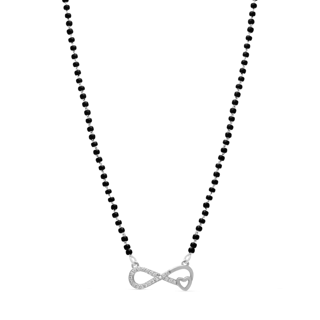 925 Sterling Silver Mangalsutra | Princess & Brilliant Cut CZ