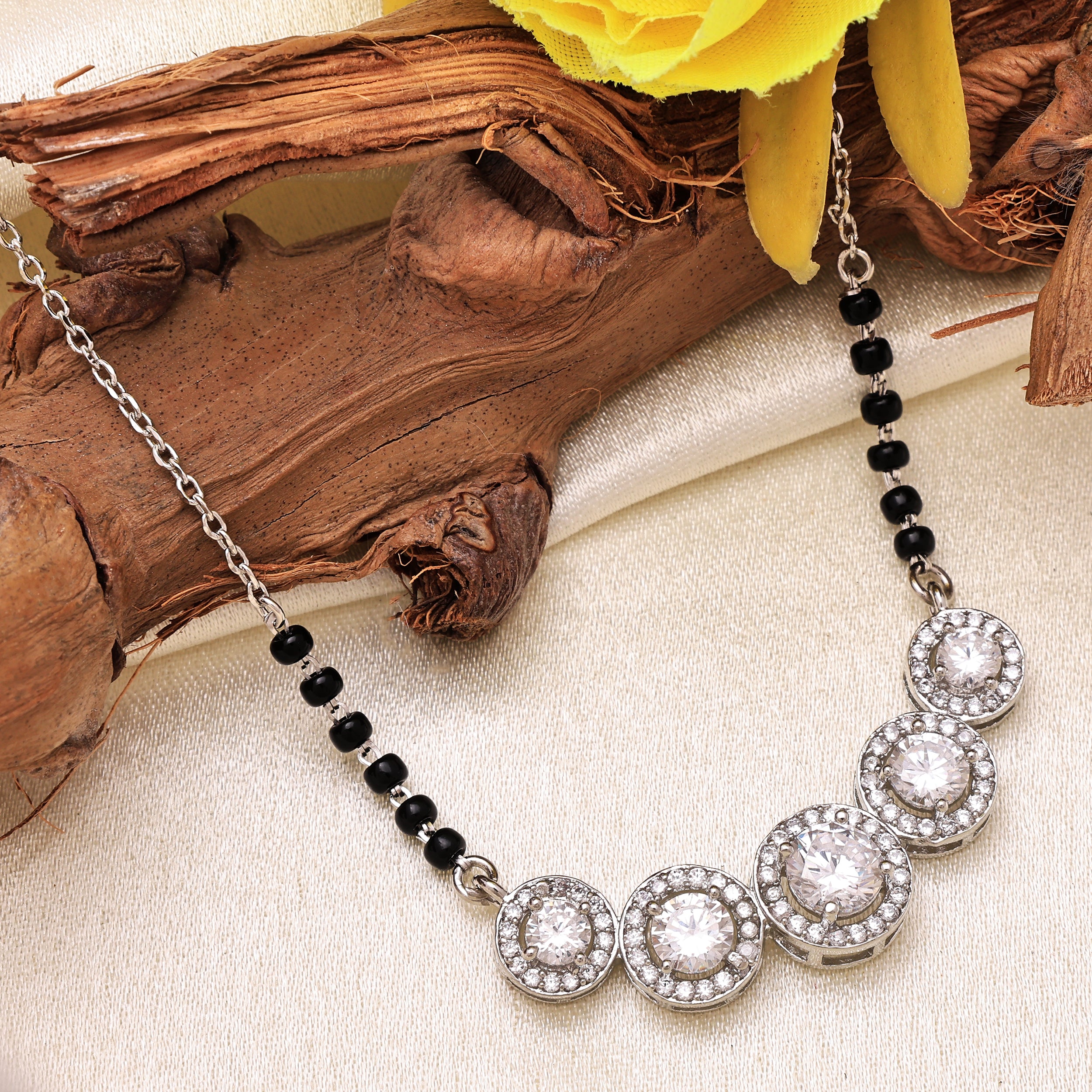 Indian 925 Sterling Silver Mangalsutra Necklace