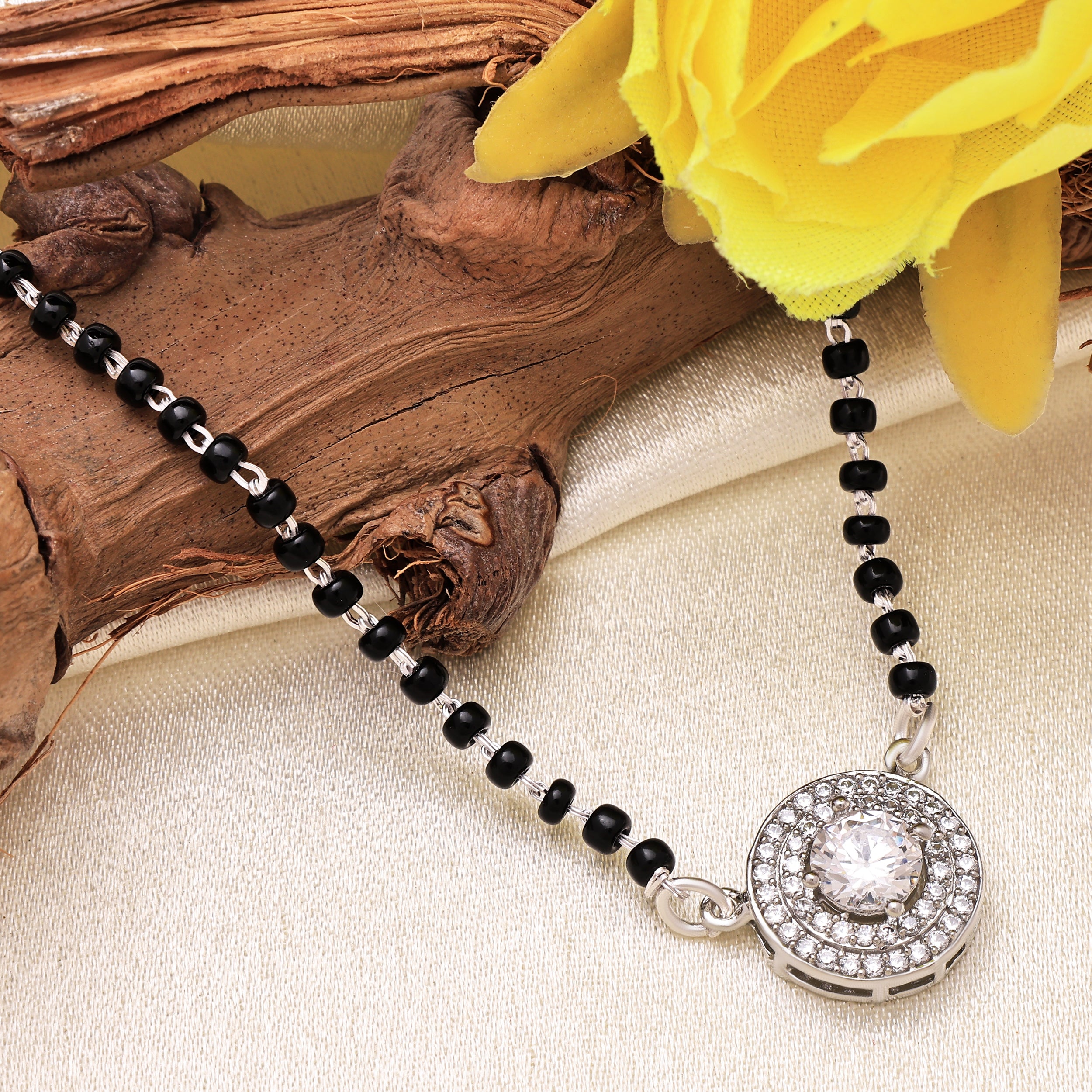 Indian 925 Sterling Silver Mangalsutra Necklace