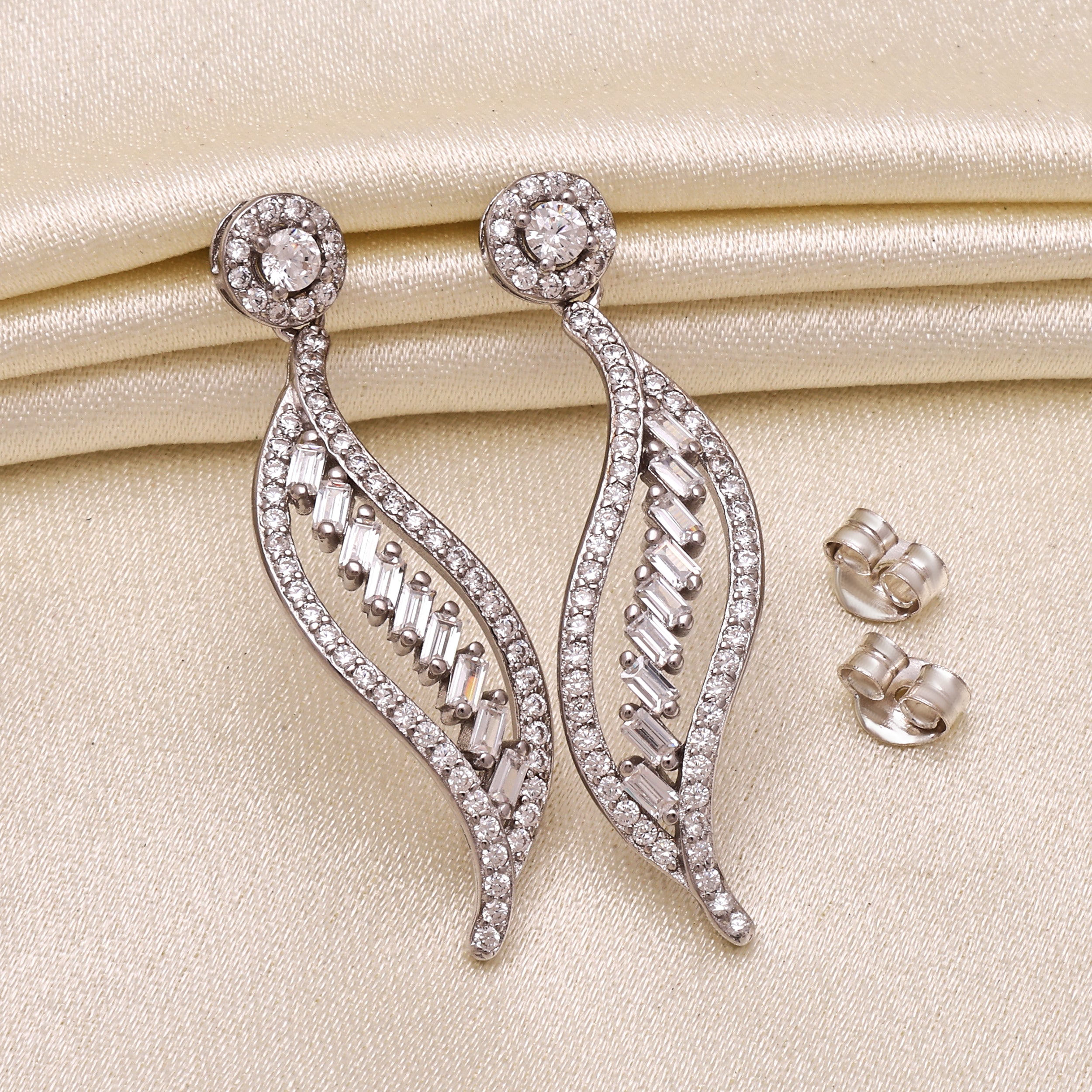 925 Sterling Silver Drop Earrings | Statement Dangle Studs