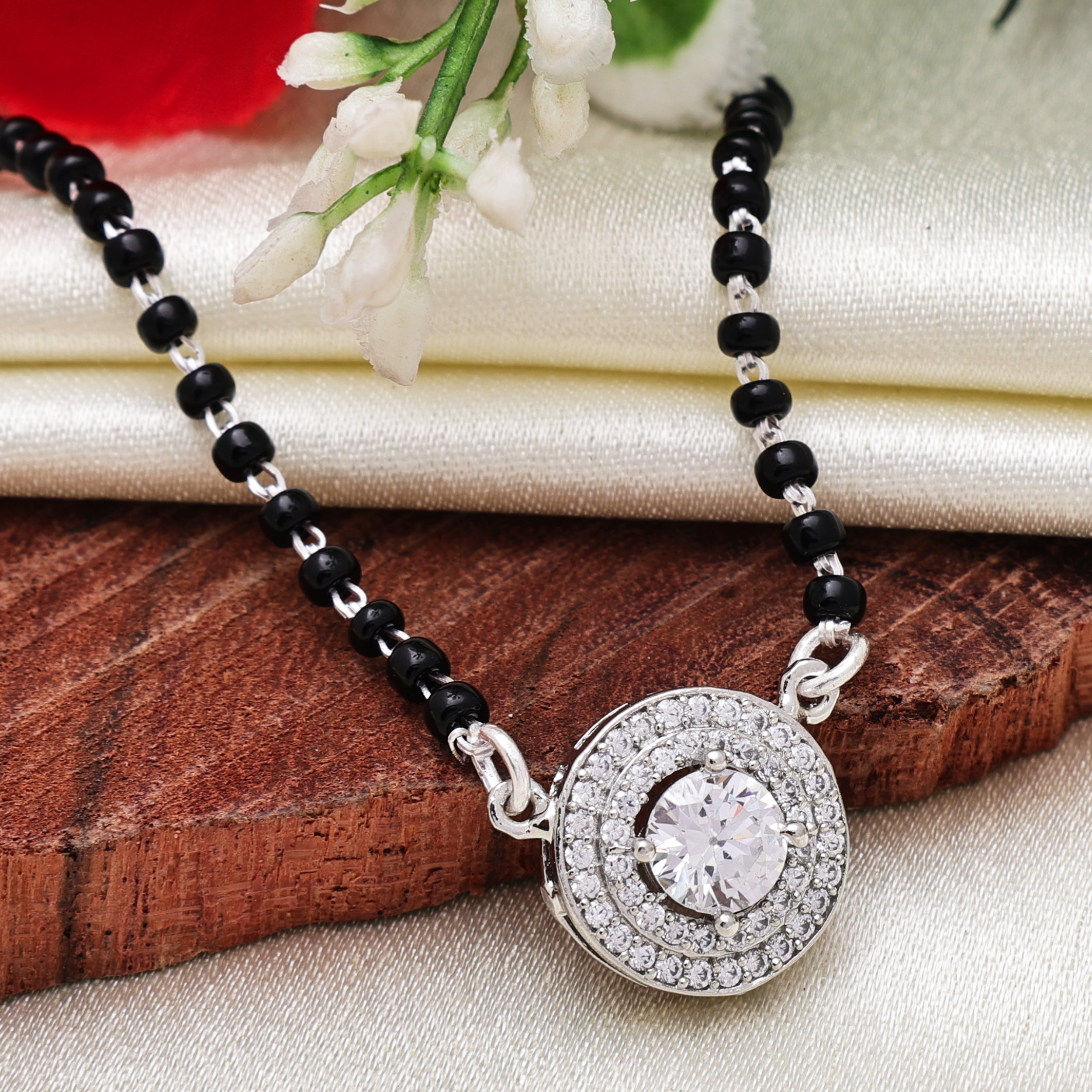 Indian 925 Sterling Silver Mangalsutra Necklace