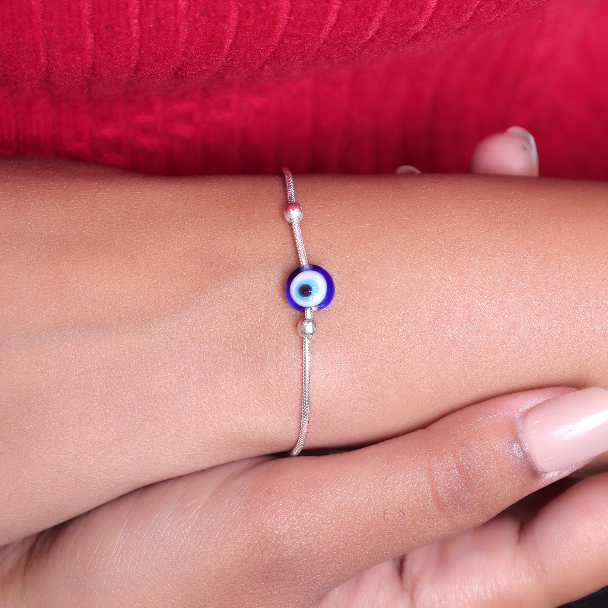925 Sterling Silver Evil Eye Bracelet – Sophisticated, Polished & Timeless Design