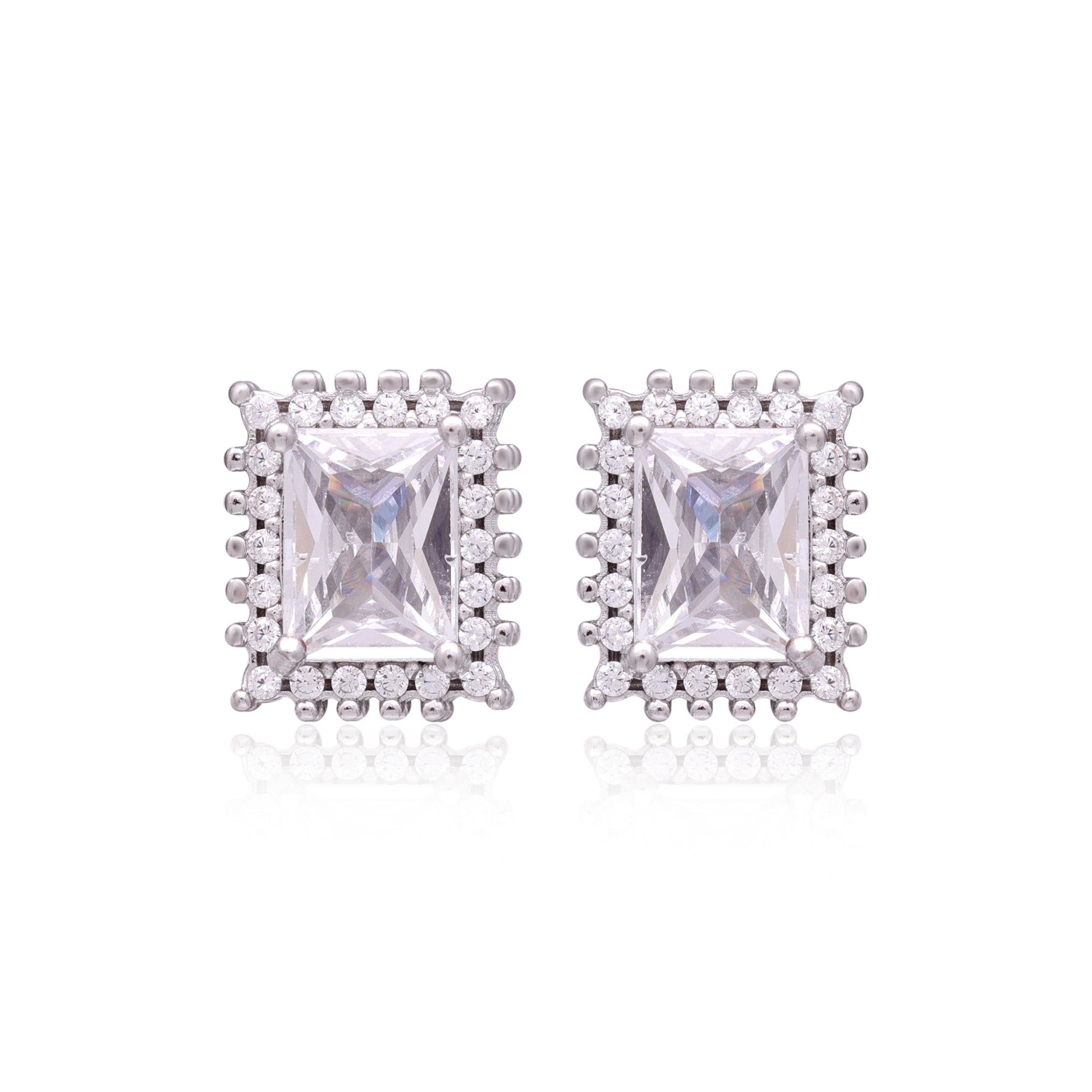 Modern Silver Pendant & Earrings Set– 925 Sterling Silver