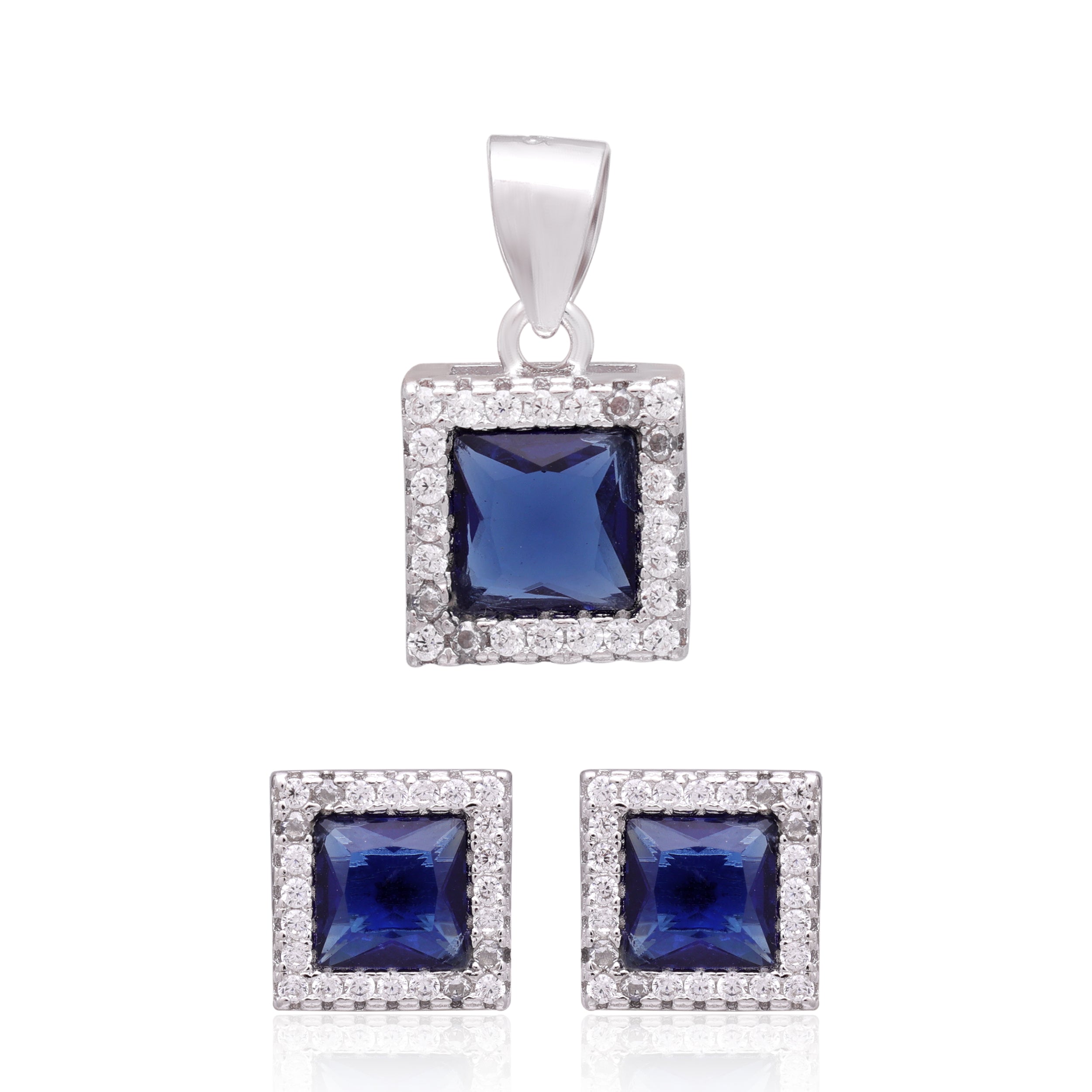 Delicate 925 Sterling Silver Pendant & Earrings Set– Subtle Shine, Timeless Design