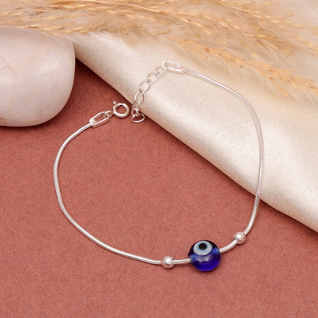 925 Sterling Silver Evil Eye Bracelet – Sophisticated, Polished & Timeless Design