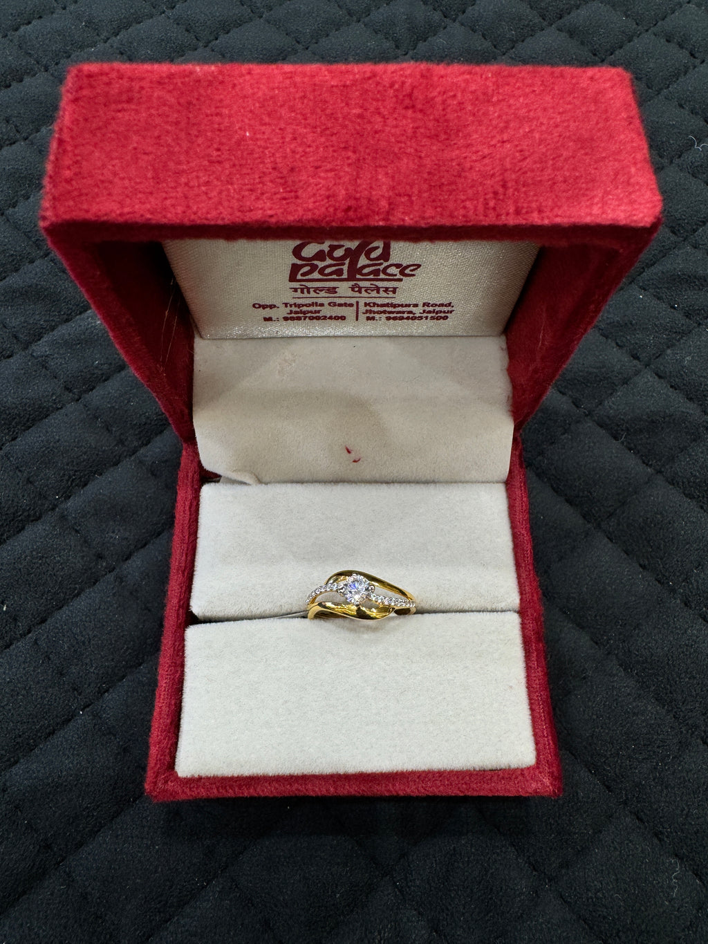 Beautiful 14/18KT Gold Ring with Brilliant Round Cut Cubic Zirconia for Women Gift for Wedding