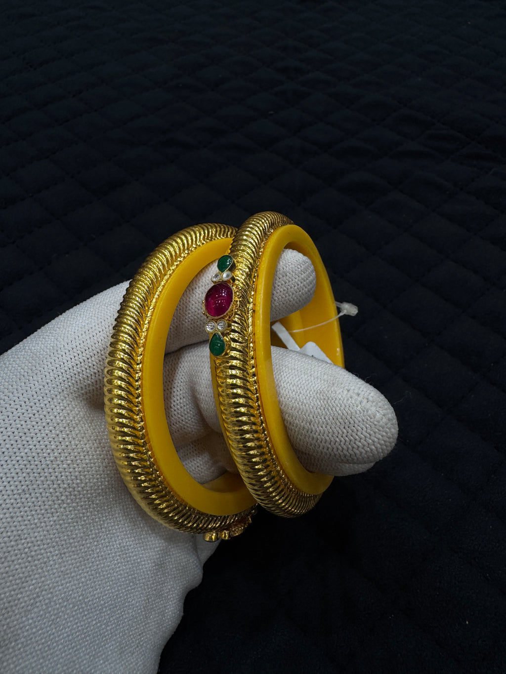22KT HUID Gold Bangle Set, Minimal Traditional Jewelry