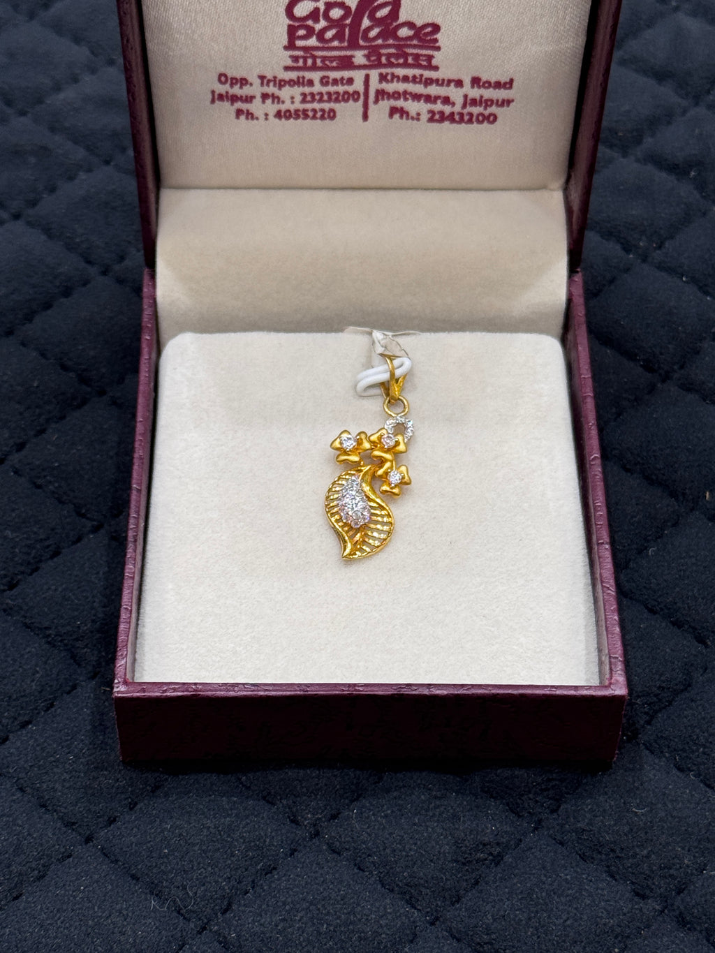 Elegant 22kt Hallmarked Gold CZ Pendant for Daily & Occasion Wear