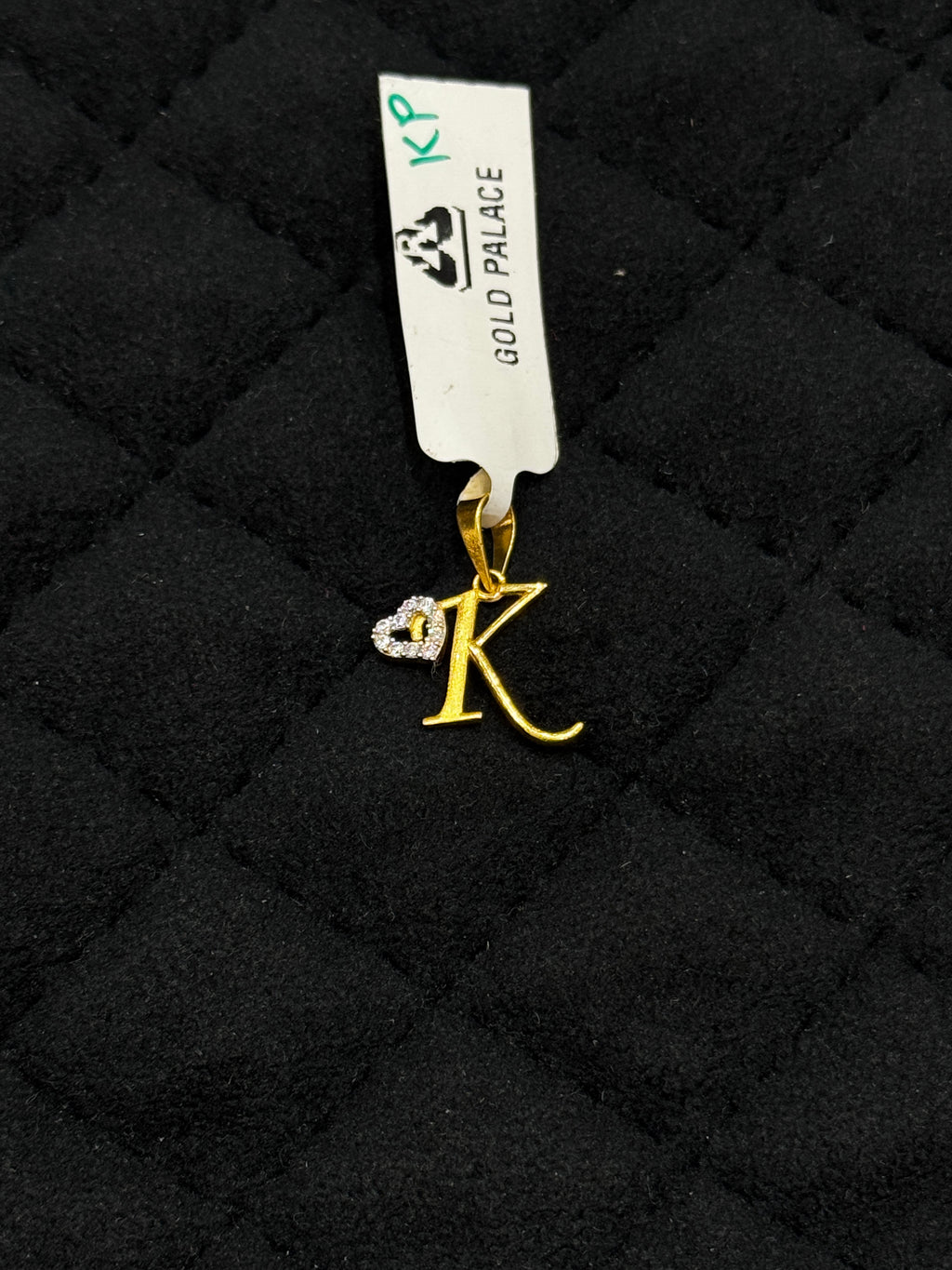 Luxury 22kt Gold CZ Pendant with Rhodium Shine R Latter Pendant