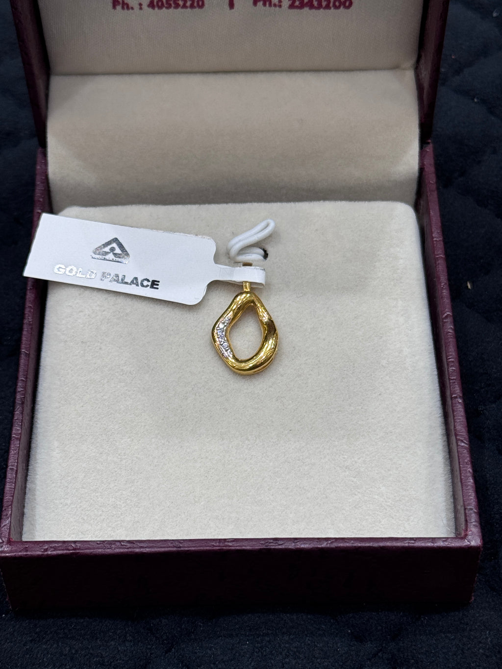 22KT Gold CZ Pendant – Round Brilliant Cubic Zirconia Gold Pendant for Daily Wear