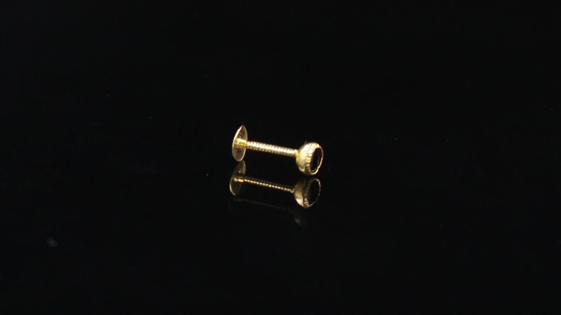 Premium 18K Gold Nose Stud Round Brilliant CZ Diamond Look Elegant Nose Ring
