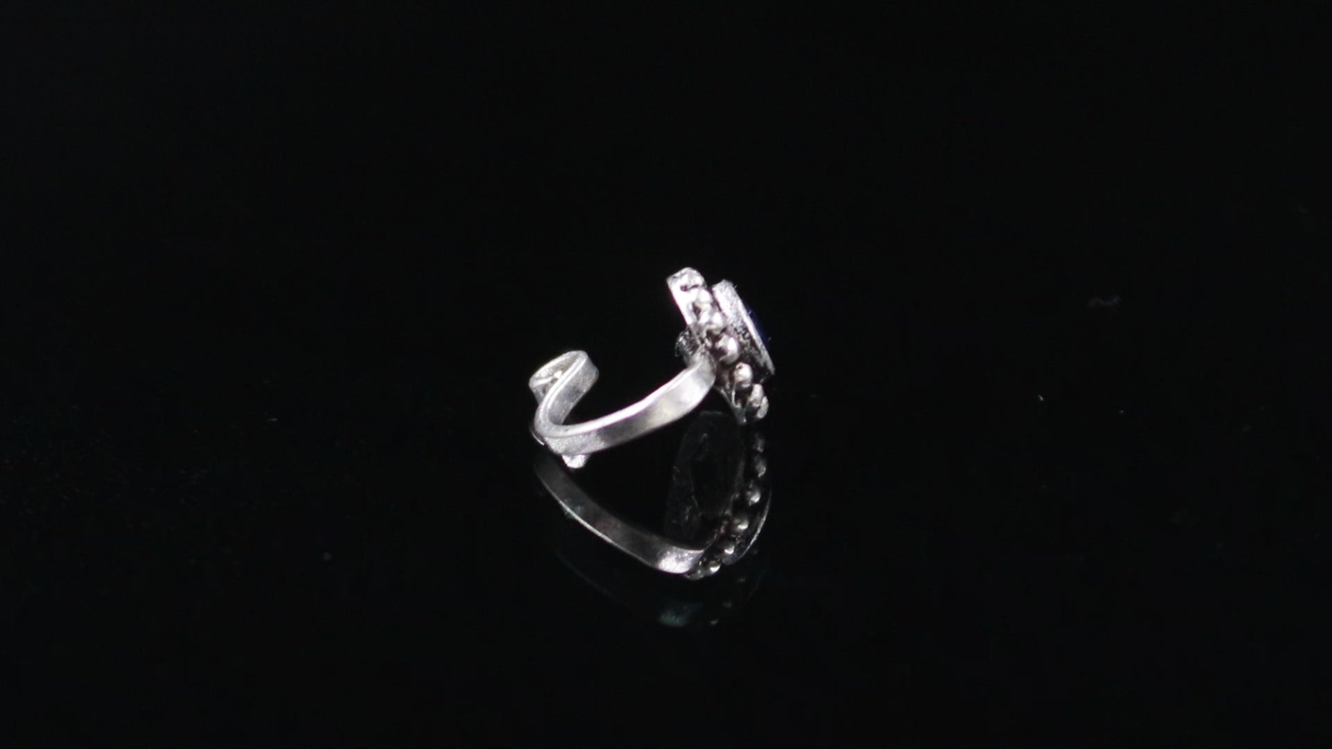 Tear Drop CZ Nose Ring | 925 Sterling Silver Turkish Design