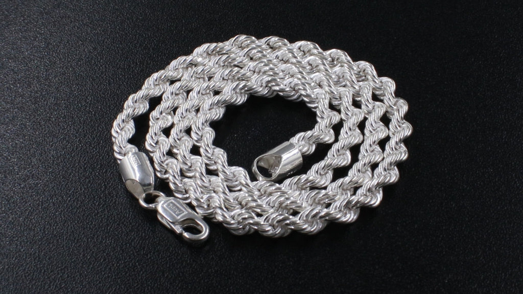 Real 925 Sterling Silver Chain Necklace for Men