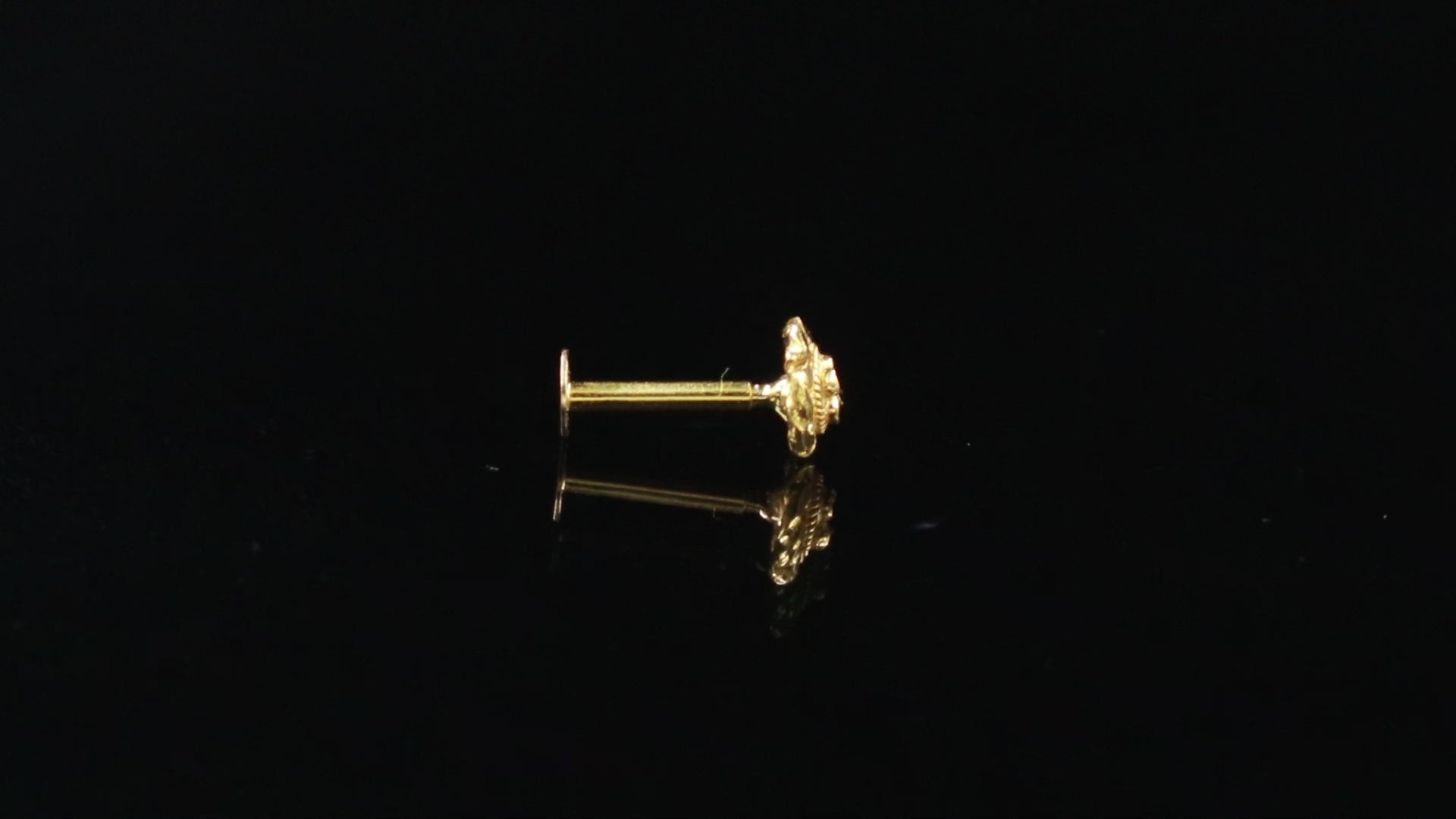 18KT Gold Minimal Nose Stud, Elegant Daily Wear