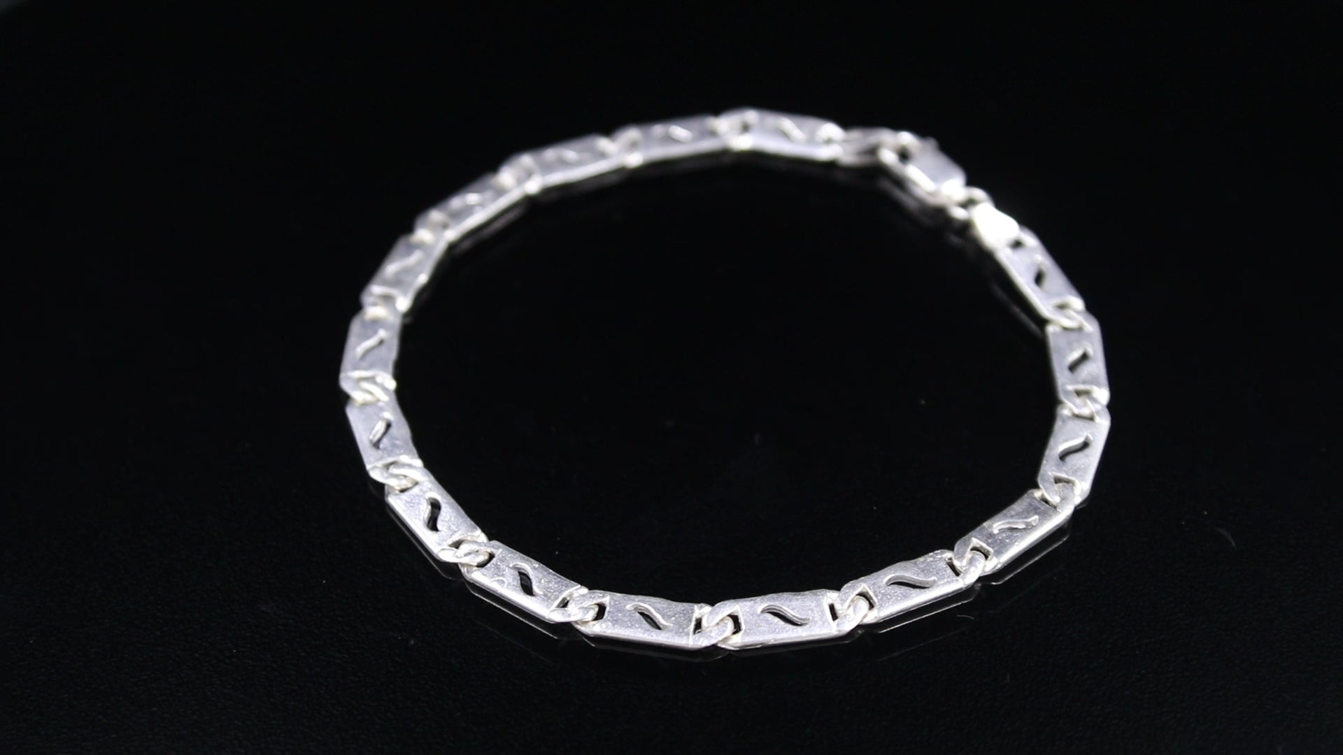 Chain Bracelet 925 Sterling Silver Oxidized Jewellery Gift for Husband