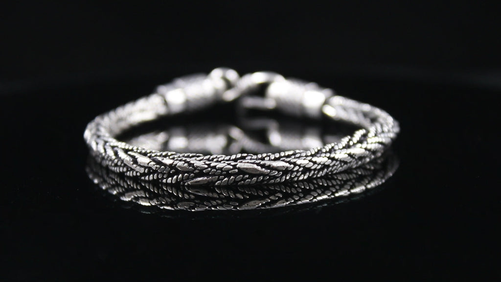 Heavy Weave Chain Bracelet for Men 925 Sterling Silver Jewellery