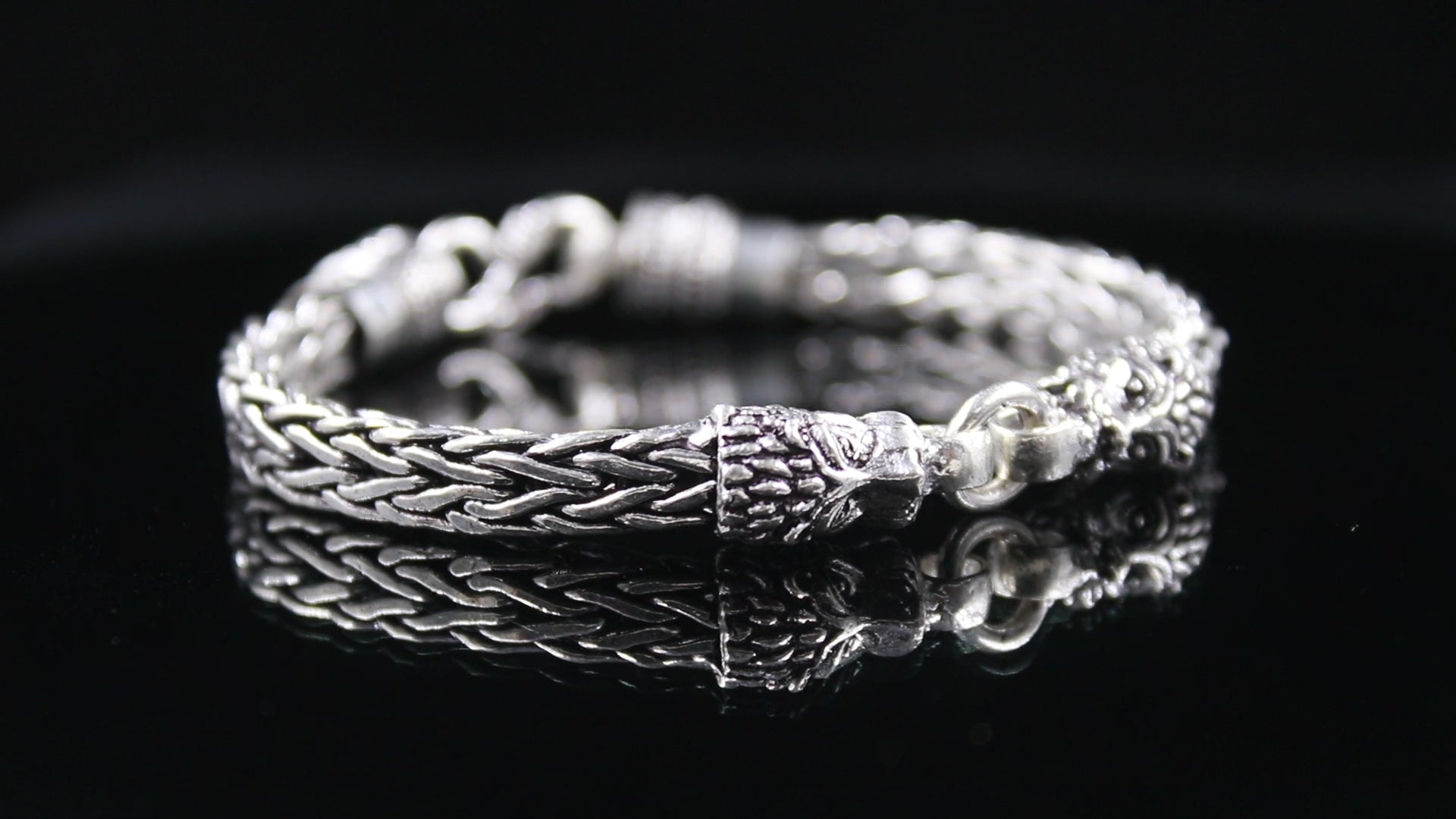 925 Sterling Silver Dragon Bracelet Vintage Thai Silver Jewellery