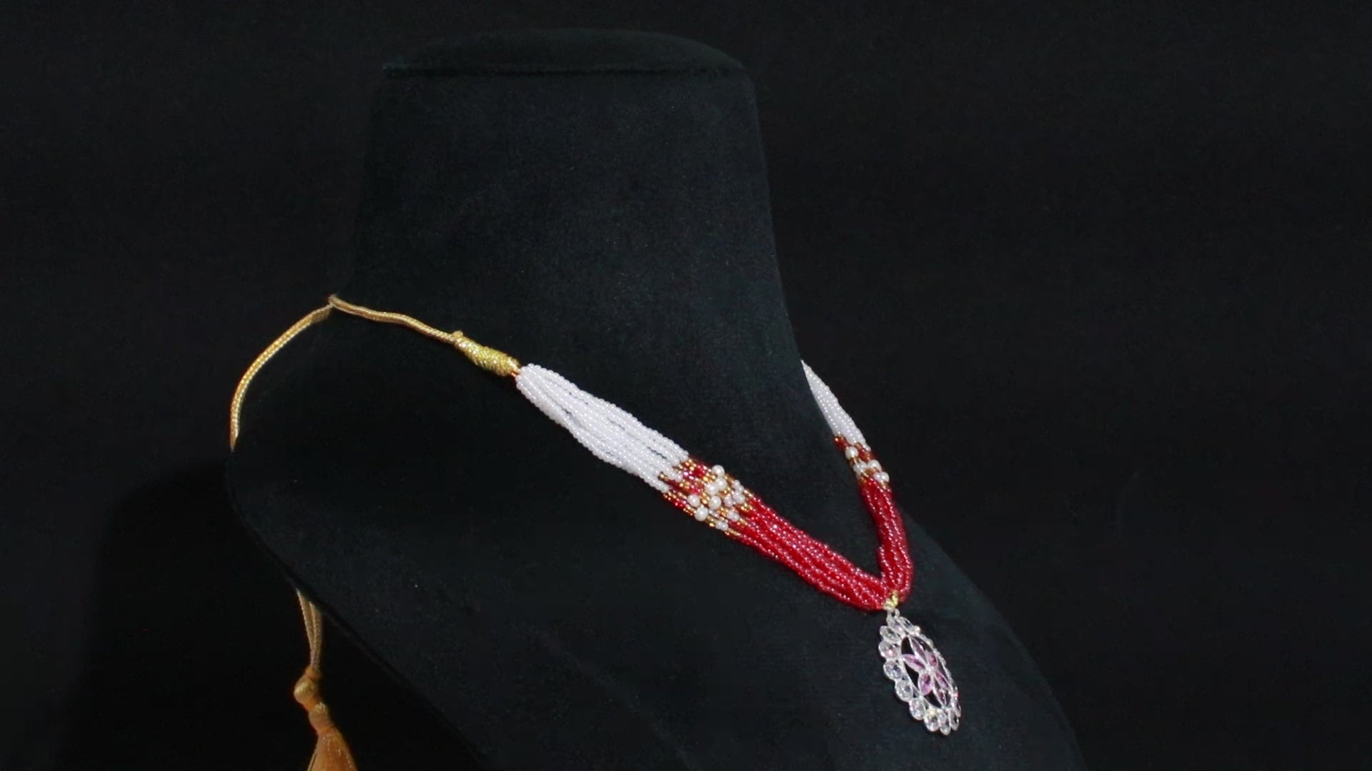 Premium 925 Silver Necklace with Sparkling Round CZ & Rhodium Shine Beads Necklace