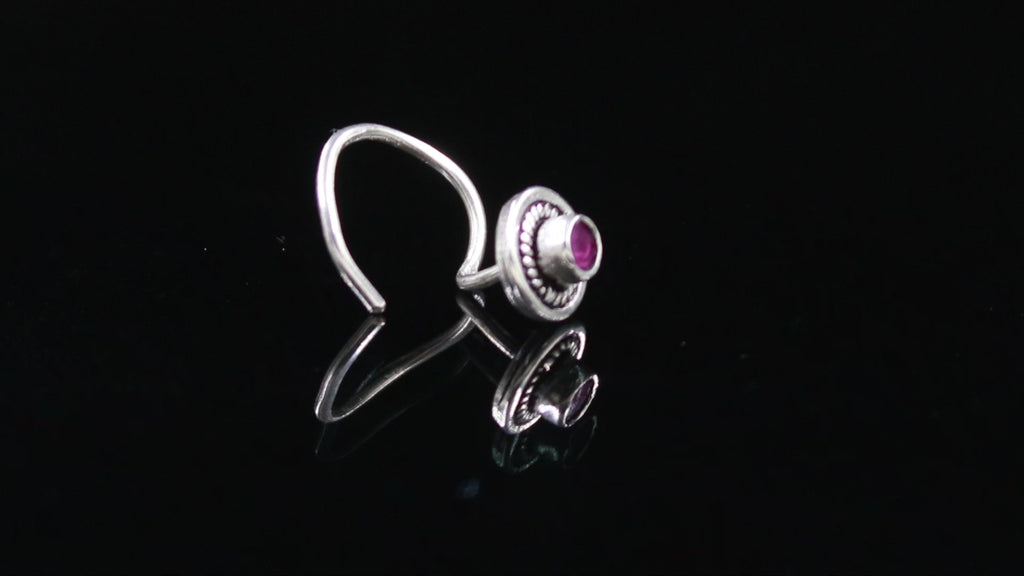 Brilliant Round CZ Nose Pin – Sterling Silver Gift for Her