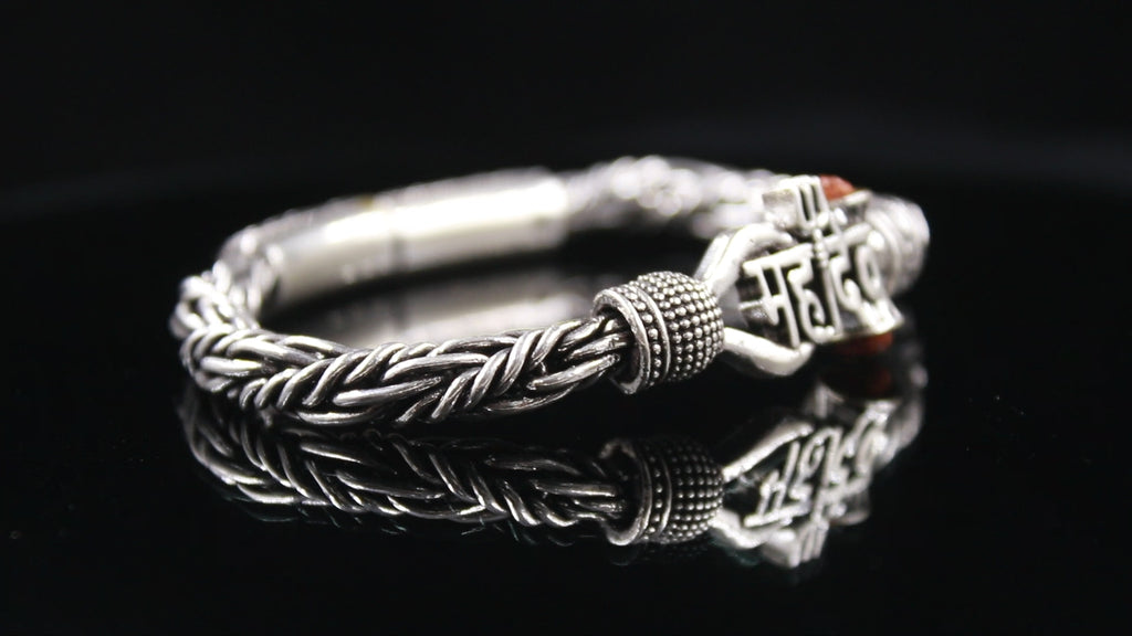 Handmade Bracelet Lord Shiva/Mahadev Bracelet 925 Silver Jewellery