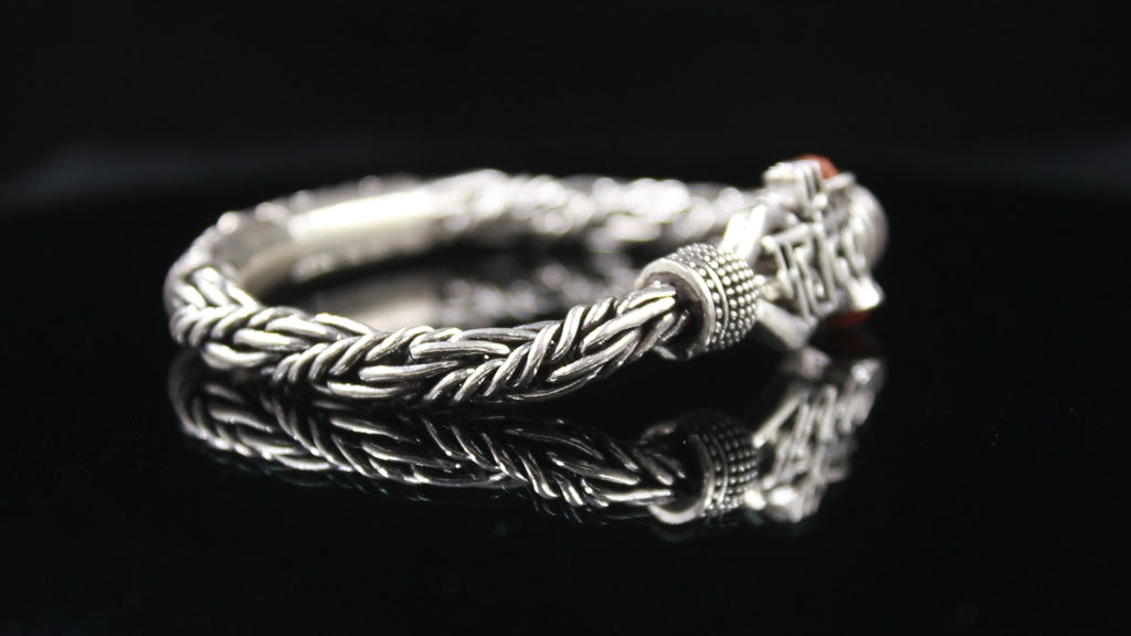 Mahadev Bracelet Oxidised 925 Sterling Silver Bracelet Gift for Him