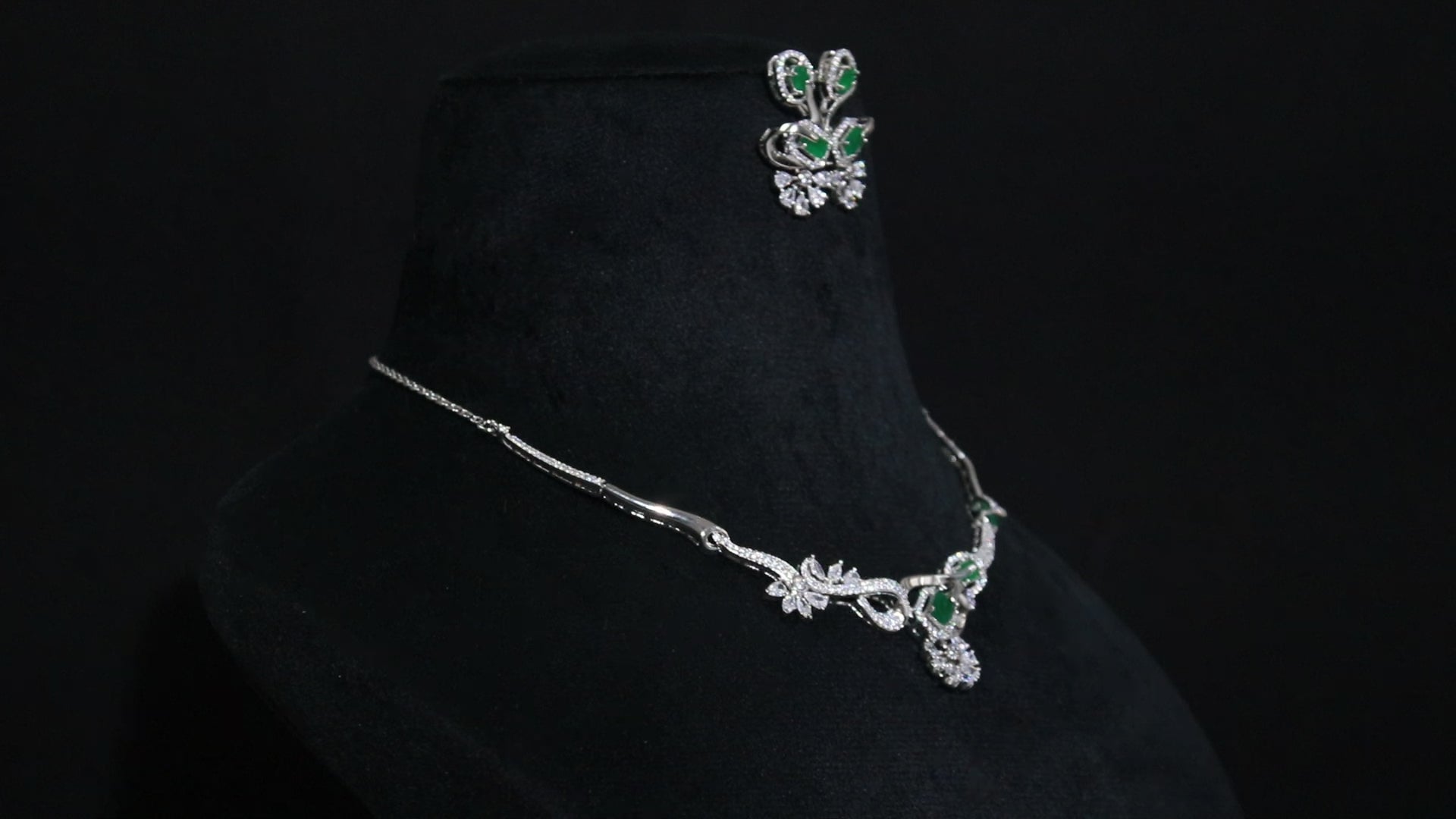 Women’s CZ Necklace & Matching Earrings Statement Jewellery Perfect Gift Set