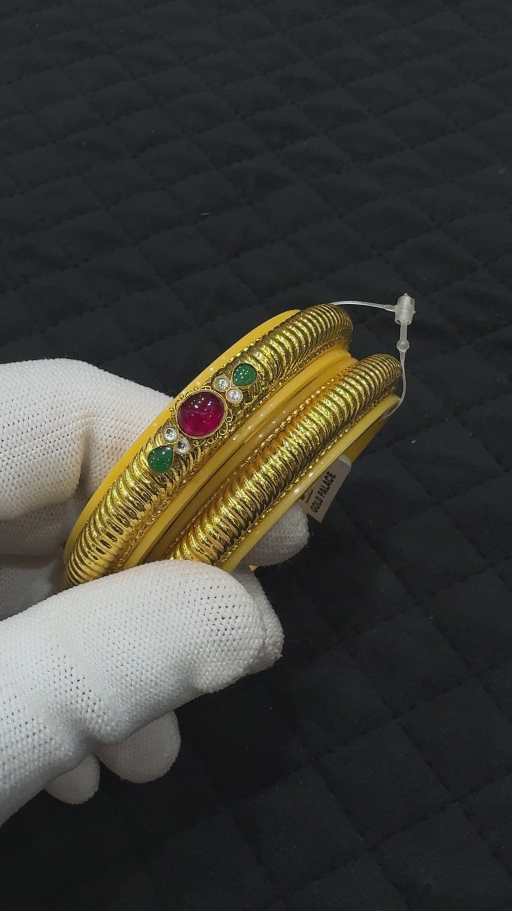 22KT HUID Gold Bangle Set, Minimal Traditional Jewelry