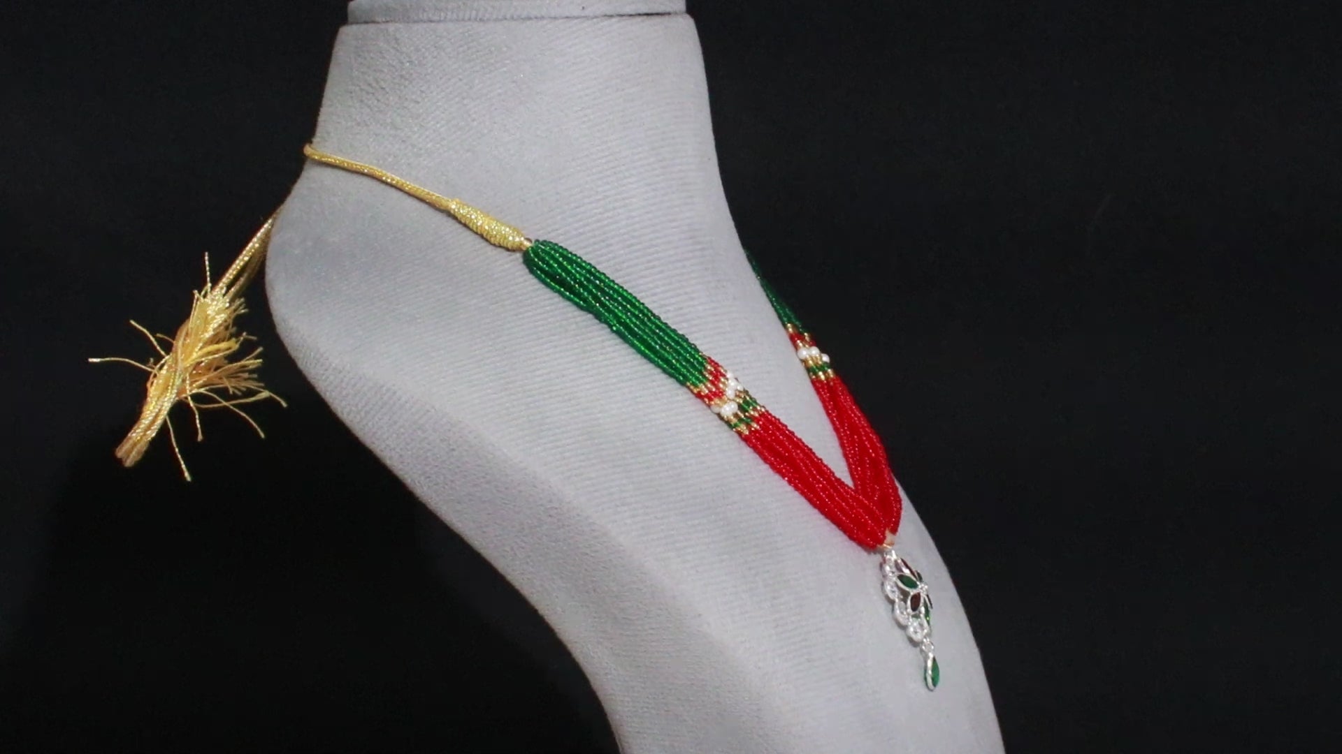 Rhodium-Plated 925 Sterling Silver Necklace with Round Brilliant CZ Stone Bridal Jewellery